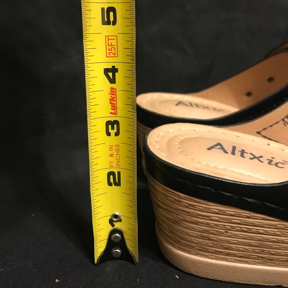 NWOT Altxic Women's Open Toe Strap Slide Wedge Sandals - Picture 4 of 4